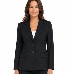 Network Super 150's Wool 100% Pure NewWool Blazer Suit Jacket S / 36 Black